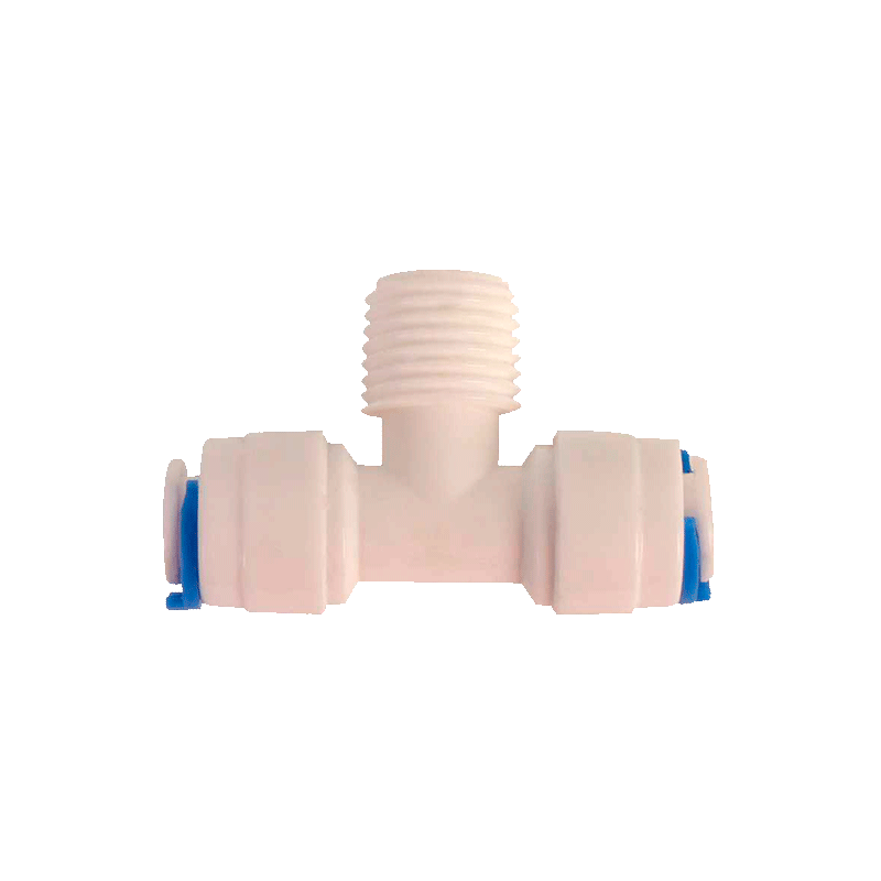 Adaptador tipo "T" Purikor para osmosis inversa de 100 G y 400 G (RM1/4,T1/4", T1/4")