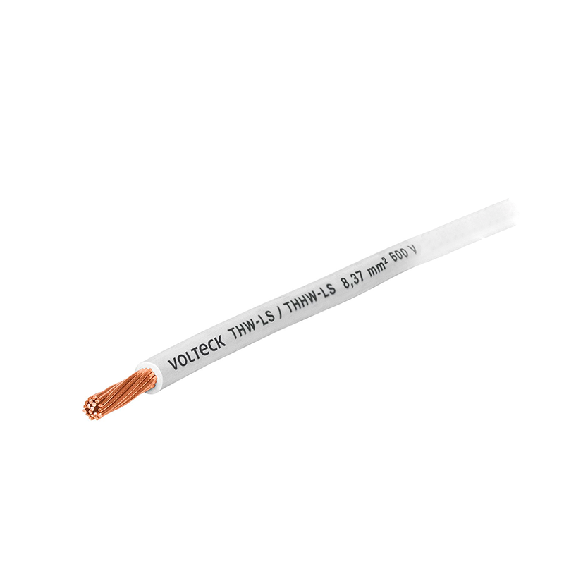 Cable THHW-LS Volteck de 1 hilo a 10 AWG color blanco tensión MAX 600 V
