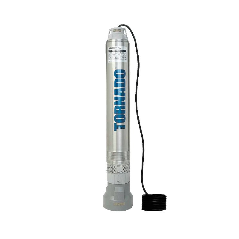 Bomba sumergible Tornado de acero inoxidable 304 descarga de 1-1/4" de 1.1 H.P a 115 V y 14 A