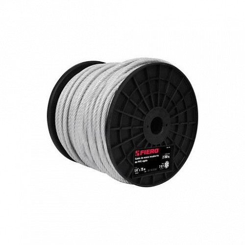 Cable de acero Truper recubierto de PVC hidraulico de 1/8" carga de trabajo MAX 510 KG