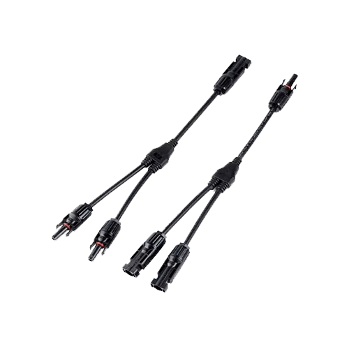 Conector MC4 tipo Y para derivación de 1 hembra a 2 machos