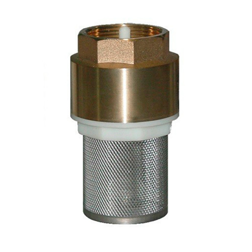 Válvula check Aqua Pak construida en bronce con canastilla desmontable conexión de 2" rosca NPT hembra
