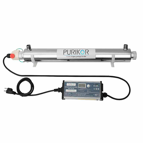 Sistema de desinfección para 12 GPM Purikor serie Gold con luz UV de 55 W a 120/240 V