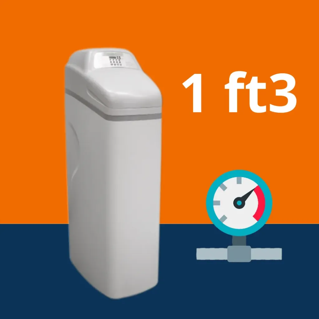 Paquete Suavizador de agua 1ft3 para cisterna con gabinete y linea presurizada