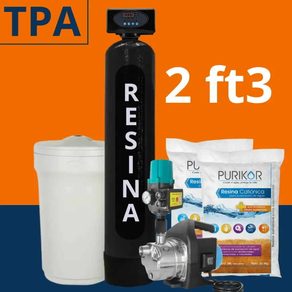 Paquete Suavizador de agua 2ft3 de tinaco con presurizador