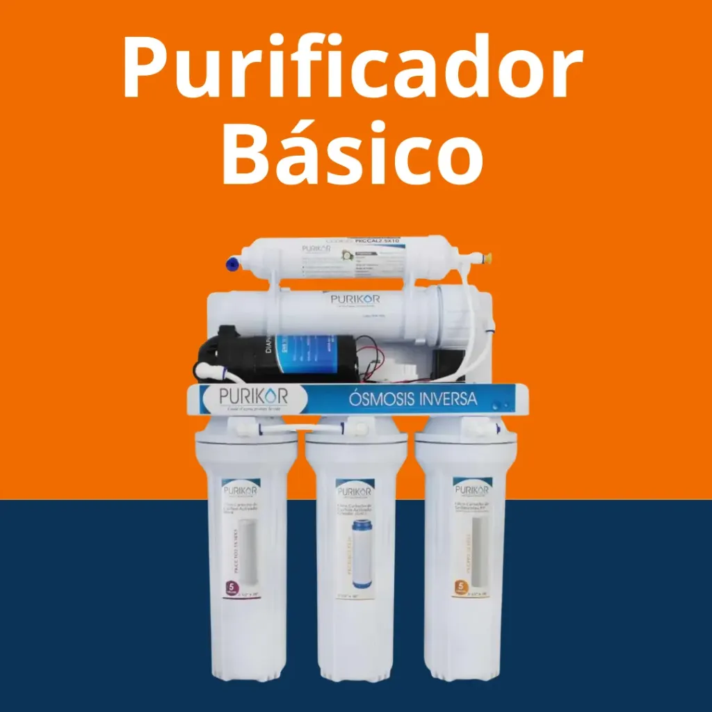 Paquete Purificador basico de osmosis inversa 5 etapas 100GPD (sin UV y pantalla)