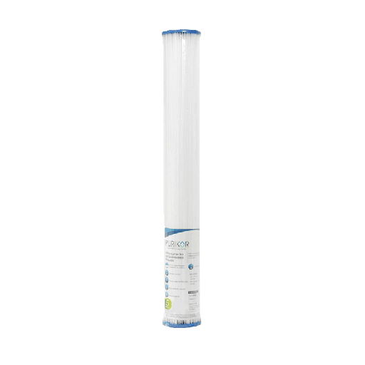 [PKCPL2.5X20X5] Filtro cartucho plegable de polipropileno Purikor de 2.5" x 20" de 5 micras