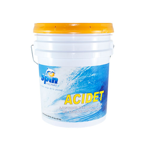 [2CB20-212-GR] Ajustador para bajar el PH y la alcalinidad del agua de las piscinas acidet Spin en cubeta de 28 KG