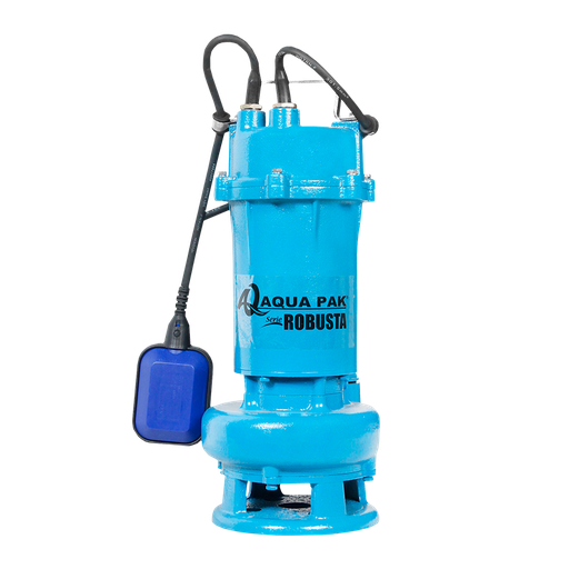 [ROBUSTA2/10/1127A] Bomba sumergible para lodos Aqua Pak de 1 H.P a 127 V succión y descarga de 2" para MAX solidos de 1"
